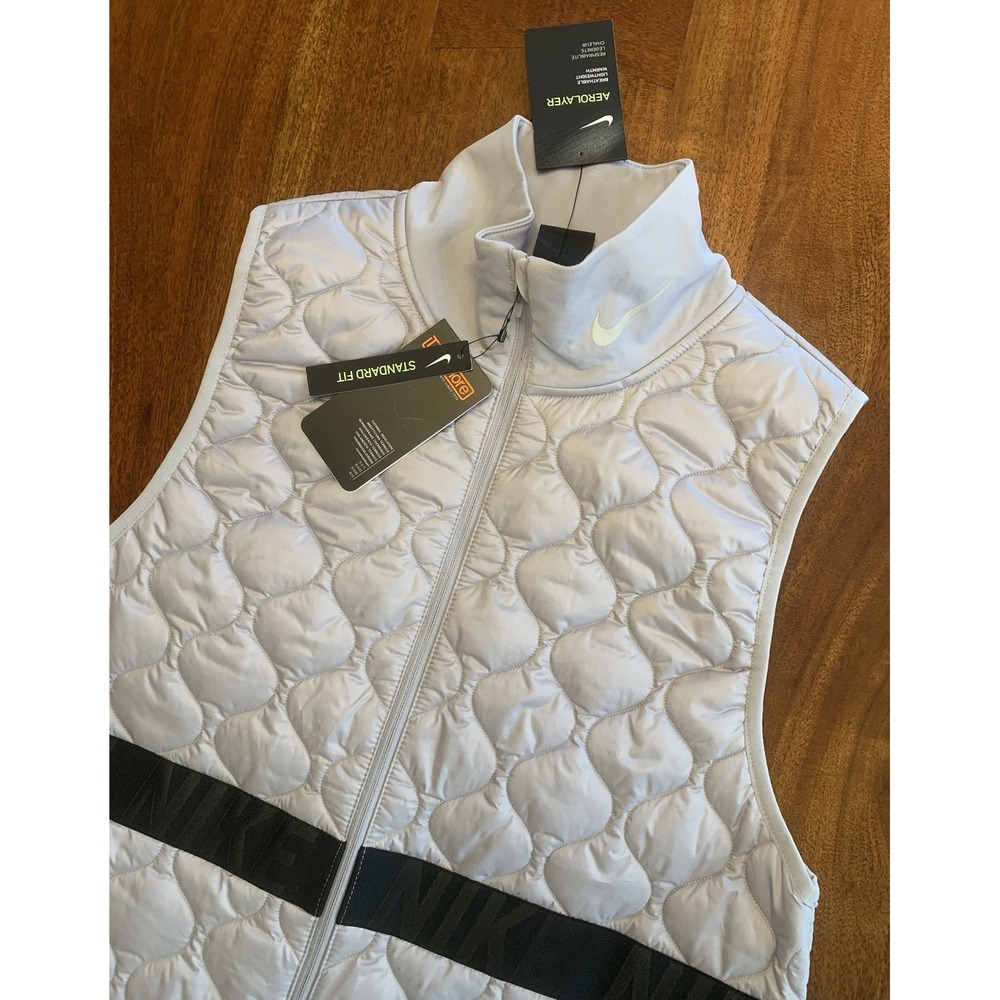 Nike Aerolayer Thermore Running Gilet Vest NWT Women's L BV3869-059 Full Zip